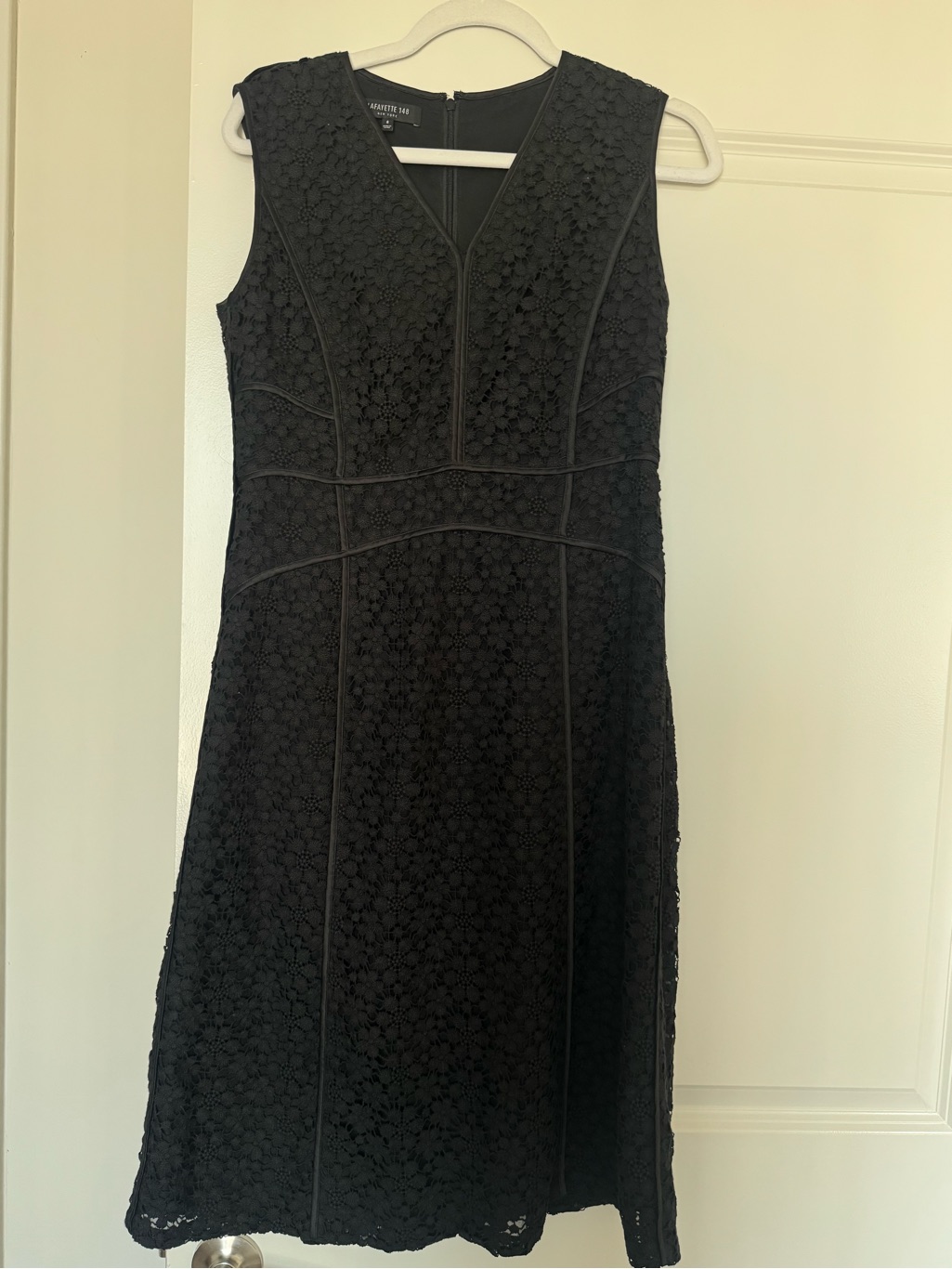 Lafayette 148 New York Black Lace Midi Dress